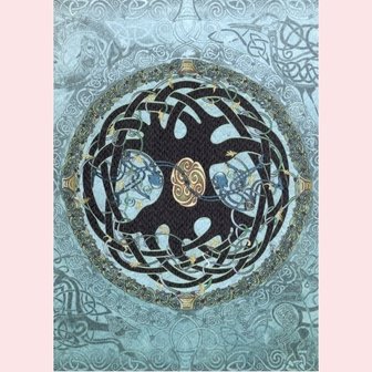 Amber Lotus Celtic tree of life wenskaart