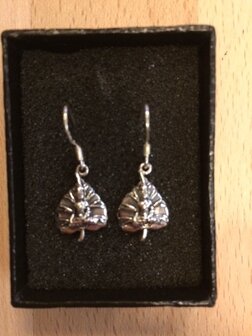Hanger Boeddha bodhiblad zilver