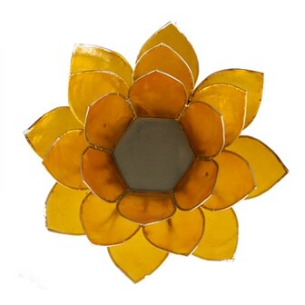 lotus sfeerlicht geel zilverrand
