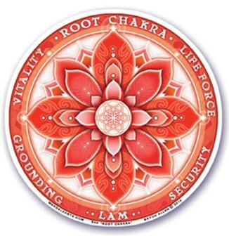 raamsticker 1e chakra rood