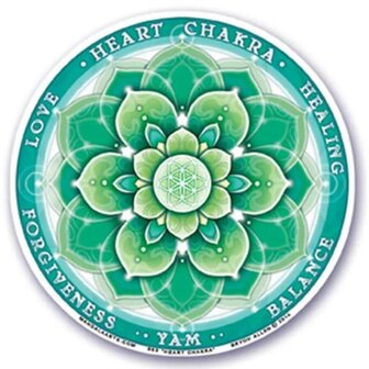 raamsticker 4e chakra groen