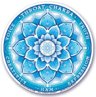 raamsticker 5e chakra blauw