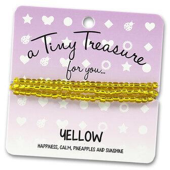 tiny treasure armband yellow
