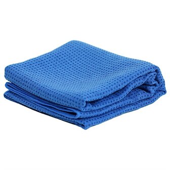 yoga handdoek anti slip blauw