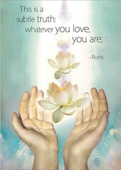 wenskaart Rumi whatever you love