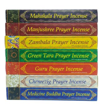 Tibetan Prayer incense set van 7