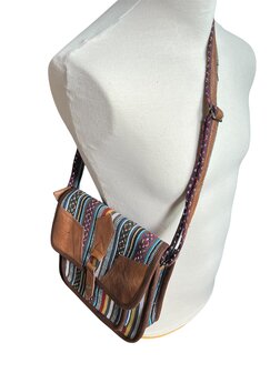 Urban leather schoudertas Nepal kleur