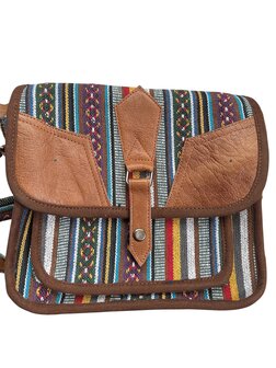 Urban leather schoudertas Nepal kleur