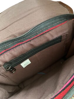 Urban leather schoudertas Nepal rood