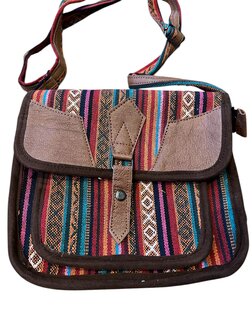 Urban leather schoudertas Nepal rood
