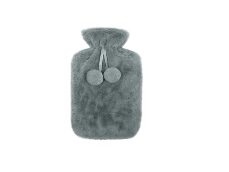 warmwaterkruik pluche grijs