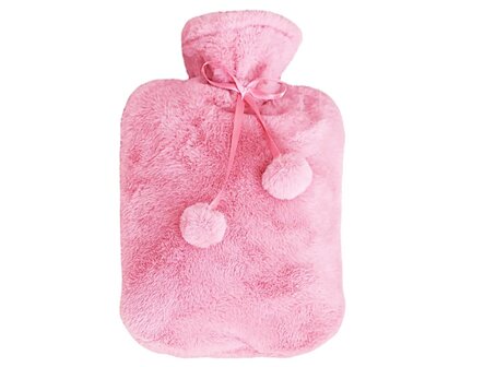 warmwaterkruik pluche roze