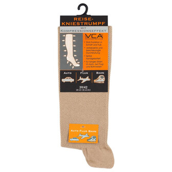 Compressie kniekousen - Steunkousen - Reiskousen - Beige