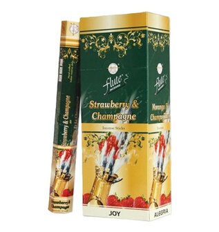 flute strawberry en champagne wierook