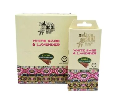 native soul white sage lavender backflow wierookkegel