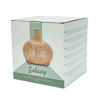 Aroma diffuser galaxy starlight houtmotief