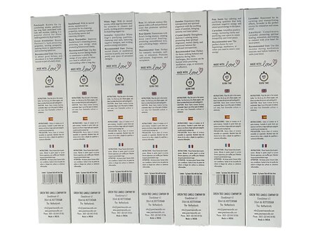 Edelsteen wierook green tree set van 7