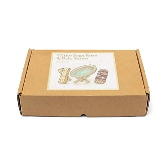Smudgeset witte salie rozen en palo santo