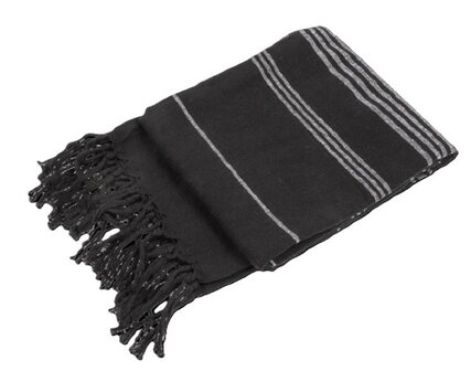 hamamdoek zwart wit gestreept