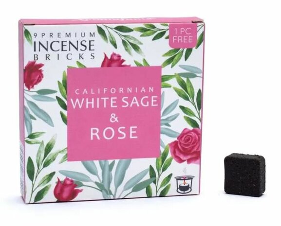 aromafume witte salie roos wierookblokjes
