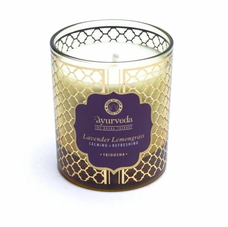 Lavender lemongrass tridosha ayurvedische geurkaars