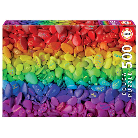 chakra puzzel stenen met tekst 500 stukjes