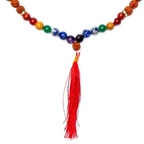 Mala ketting chakra rudraksha 108 kralen 