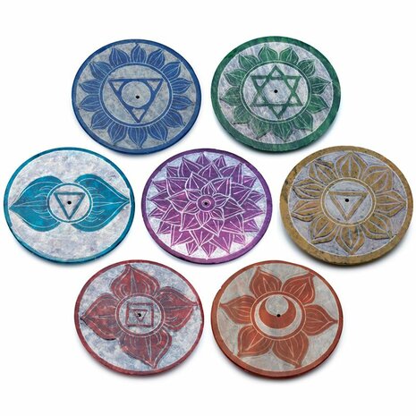 set van 7 chakra wierookbranders