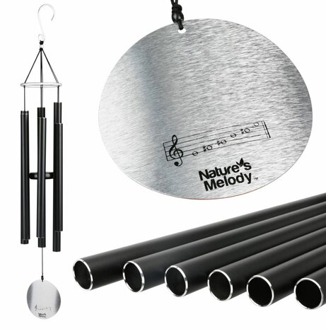 Windgong Aureole Tunes zwart Natures Melody 91cm