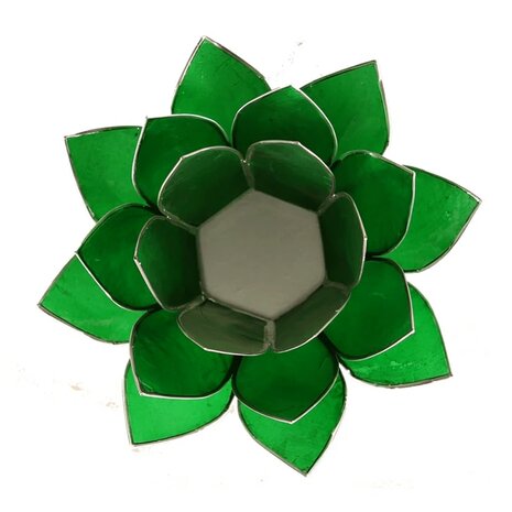 lotus sfeerlicht groen zilverrand