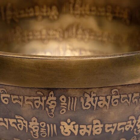 Klankschaal Tibet gegraveerd 23