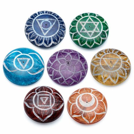 7 chakra wierookbrander set van 7