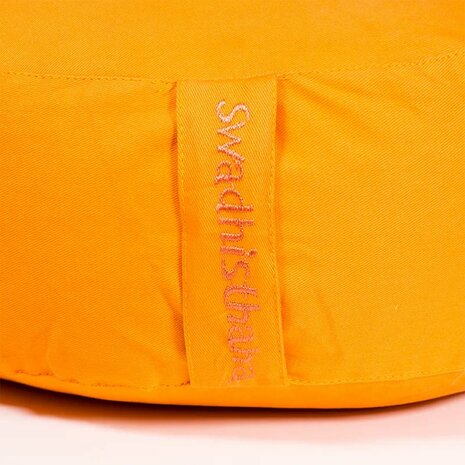 Meditatiekussen 2e Chakra oranje Swadhishthana geborduurd