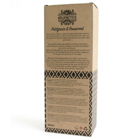 Petitgrain rozenhout reed diffuser geurstokjes 