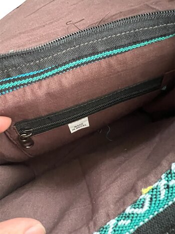 Urban leather schoudertas Nepal blauw