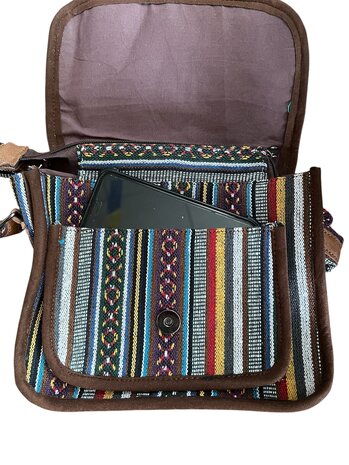 Urban leather schoudertas Nepal kleur
