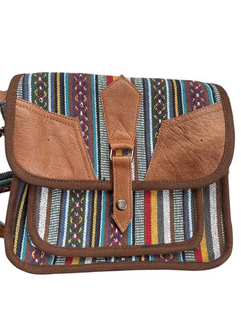 Urban leather schoudertas Nepal kleur