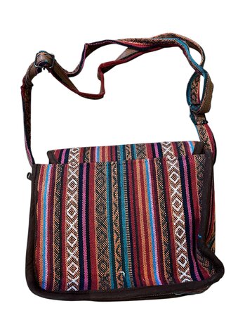 Urban leather schoudertas Nepal rood