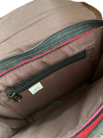 Urban leather schoudertas Nepal rood