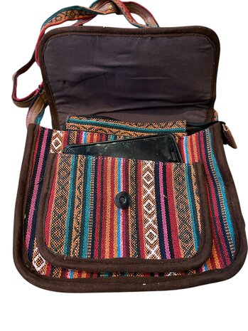 Urban leather schoudertas Nepal rood