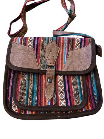 Urban leather schoudertas Nepal rood