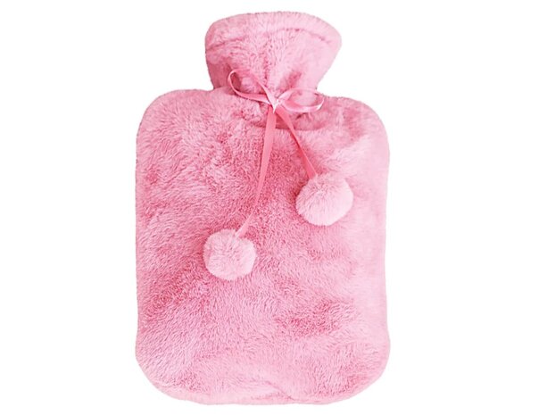 warmwaterkruik pluche roze