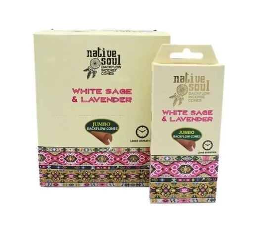 native soul white sage lavender backflow wierookkegel