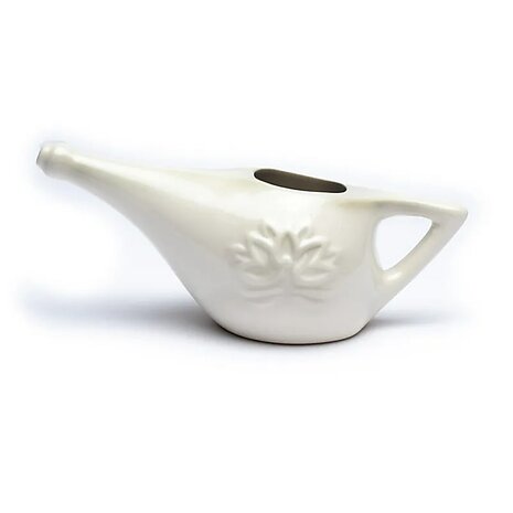 Neti Pot keramiek met himalaya zout