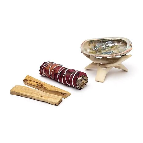 smudgeset witte salie rozen palo santo