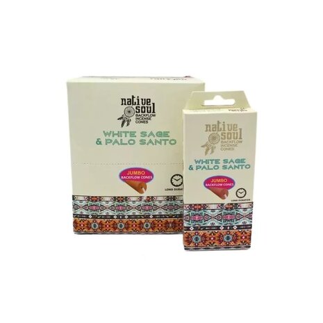 native soul white sage palo santo backflow wierookkegel