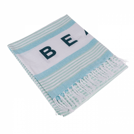 hamamdoek blauw wit beach