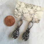 Oorbel zilver India bohemian stijl 1 Oorbel zilver India bohemian stijl 1