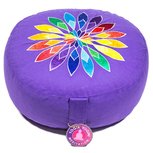 Meditatiekussen bloem chakra kleuren 33x16cm Meditatiekussen bloem chakra kleuren 33x16cm