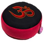 Meditatiekussen Ohm Zwart/Rood 33x17cm Meditatiekussen Ohm Zwart/Rood 33x17cm
